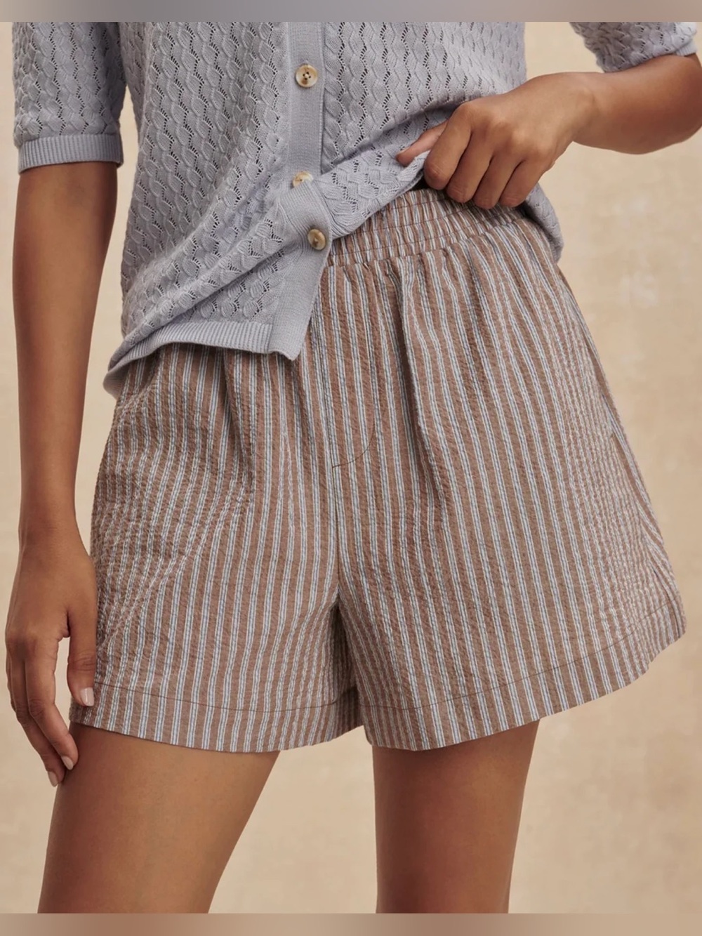 VARLEY
DARINA SHORT 4" | COCOA BLUE STRIPE